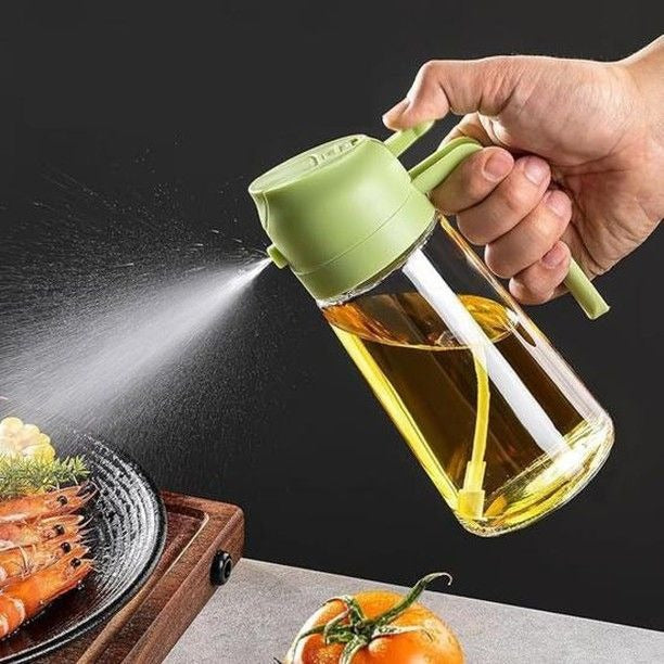Premium Olive Oil Spray Bottle with Measuring Scale for Cooking, Baking & BBQ