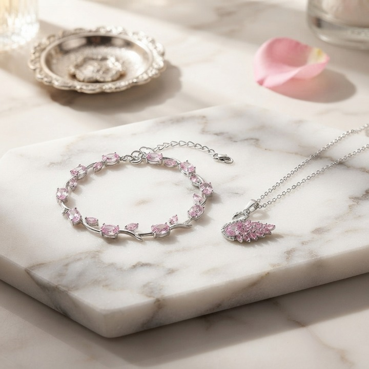 Luxury Magnetic Tulip Projection Bracelet – Adjustable Couple Friendship Bracelet with Hidden "I Love You" Projection