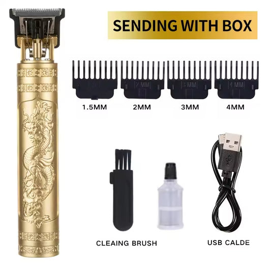 T9 Professional Cordless Hair Trimmer – Rechargeable Zero-Gap Beard & Hair Clipper with T-Blade