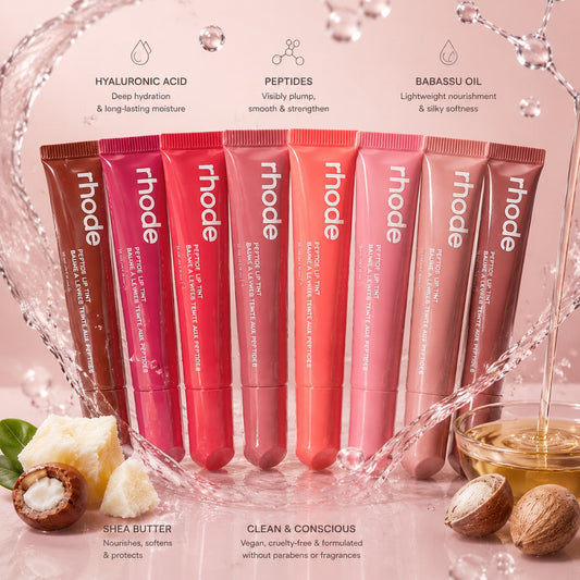 Rhode Peptide Lip Tint – Hydrating Glossy Lip Balm | Pack of 8 Shades