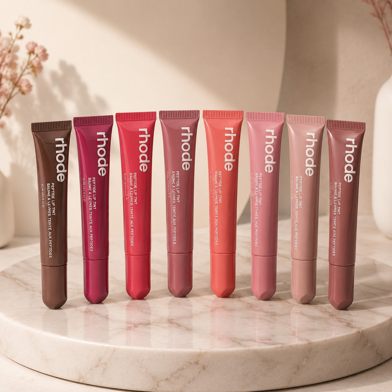 Rhode Peptide Lip Tint – Hydrating Glossy Lip Balm | Pack of 8 Shades