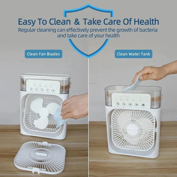 Portable USB Cool Mist Air Humidifier with LED Night Light for Home, Office & Bedroom
