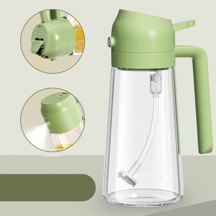 Premium Olive Oil Spray Bottle with Measuring Scale for Cooking, Baking & BBQ
