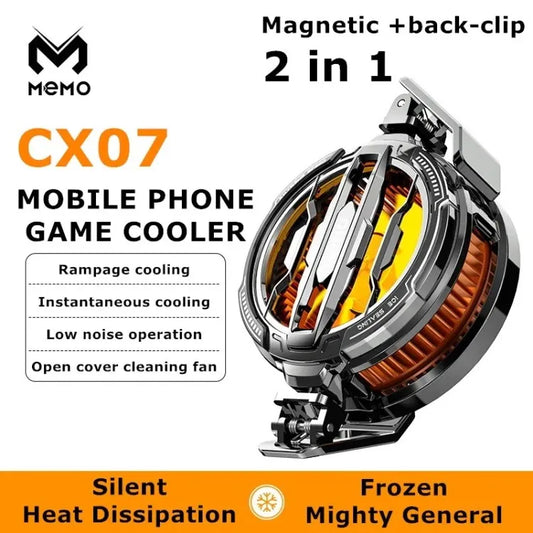 CX07 Magnetic Semiconductor Cooling Fan for PUBG Mobile – Ultra-Quiet Phone Cooler for Gaming